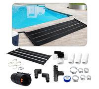 AREBOS 2x solar heating solar collector pool heating solar mat solar absorber - black in ypass set