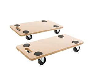 Arebos 2x Trolley | Platform Cart for easy Transport | 200kg 441lbs | incl. rubber pads