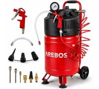 Arebos 30 L Compressed Air Compressor Compressor Upright 1500 W | Low Maintenance