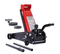 Arebos 3T Hydraulic Manoeuvring Jack with Foot Pedal | Underride Height 130-508 mm | 2 Rubber Pads | 360° Swivel Rollers | Car Jack Stand for KFZ, Auto & PKW