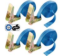 AREBOS 4xTensioning Straps Lashing Straps with Ratchet 6 m 800 kg