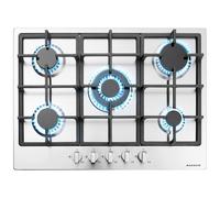 Arebos 5-burner gas hob | Stainless steel stove with automatic flame p