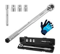 AREBOS 6pcs 1/2 Ratchet Torque Wrench 40-210NM Torque Nuts Socket Nut