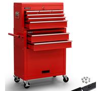 AREBOS Roller Tool Cabinet Storage 9 Drawers Toolbox Tool Chest, Trolley