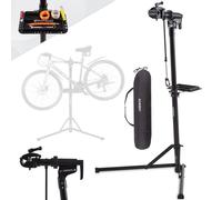 AREBOS Aluminium Bike Repair Stand | Adjustable | Folding | capacity 30kg | 360° | Black