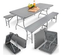 AREBOS beer tent set 3-piece marquee set camping set folding seating group