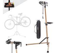 Arebos Bicycle Repair Stand Aluminium Professional Heavy Duty 360° Rotatable Stand for Bicycles Mountain Bikes E-Bike + Bag with Quick Release Devices