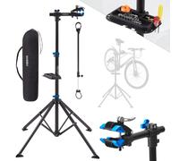 AREBOS Bike Repair Stand | Adjustable | Folding | capacity 30kg | 360° | Blue-Black