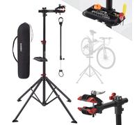 AREBOS Bike Repair Stand | Adjustable | Folding | capacity 30kg | 360° | Red-Black