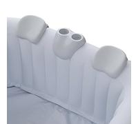 Arebos Comfort Set 2 neck cushions + drink holder for whirlpool tub | white | 100% waterproof | ergonomically shaped | PU foam