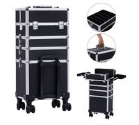 AREBOS Cosmetic Case XL Make-up Case Beauty organizer Nail Polish Case black