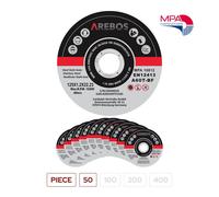 AREBOS Cutting discs 125x 1.2 mm 50 pieces INOX stainless steel metal flex discs