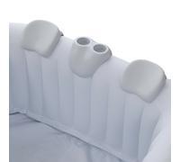 Arebos Comfort Set 2 neck cushions + drink holder for whirlpool tub | white | 100% waterproof | ergonomically shaped | PU foam