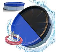 AREBOS Dual-Sided Pool Cover for Round Pools 320-366 cm | UV & Heat Protection | Weatherproof PE Tarpaulin | Easy Installation | Energy Saving