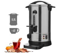 AREBOS Electric Catering Hot Drink Dispenser Mulled Wine Dispenser with Timer and Thermostat stainless steel 8,8 L