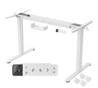 AREBOS Electric Height-Adjustable Desk Frame | Dual Motor | Memory | LCD Display | White
