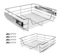 AREBOS Extendable Telescopic Kitchen Drawer Basket Pull-out 60 cm