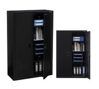 AREBOS Filing cabinet Office cabinet Storage cabinet 140x90x40 cm Black