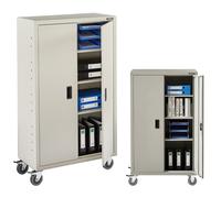 AREBOS Filing cabinet Office cabinet Storage cabinet 155x90x40 cm + rolls Grey