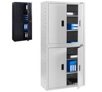 AREBOS Filing cabinet Office cabinet Storage cabinet 180x90x40cm+ 2 shelves grey