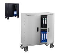 AREBOS Filing cabinet Office cabinet Storage cabinet 90x40x90 cm + rolls grey