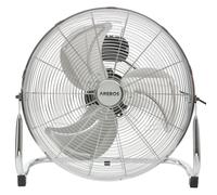 AREBOS Floor fan 46 cm | wind machine retro style | fan | 3 speed levels | high air flow rate | 100 adjustable tilt angle | chrome