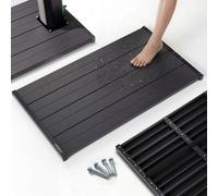 AREBOS floor panel for garden showers | non-slip & water-repellent | PVC floor panel, compatible with screws | weatherproof & sturdy