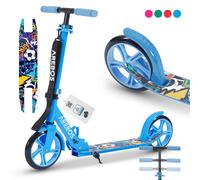 AREBOS Folding Scooter 200mm Wheels Adjustable Handlebar ABEC-7 100kg Max Solid