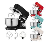 AREBOS Food Processor 1500W with 2x Stainless Steel Mixing Bowls Low Noise Black
