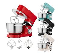 AREBOS Food Processor 1500W with 2x Stainless Steel Mixing Bowls Low Noise Red