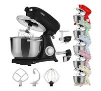 AREBOS Food Processor 1800W6L Stainless Steel Mixing Bowl Low Noise 6Steps Black