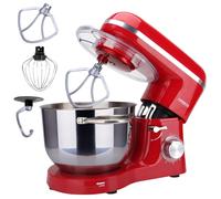 AREBOS Food Processor Kneading Machine Dough Mixer Direct Drive Red