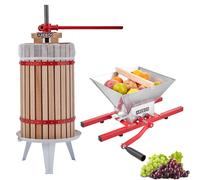 AREBOS fruit press 18L and fruit mill 7L wine press apple press fruit press