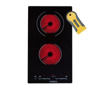AREBOS glass ceramic hob | 3000 W | 2 hobs | 30cm | autarkic | with Sensor Touch | child safety lock | overheating protection | auto switch-off