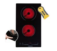 AREBOS glass ceramic hob | 3200 W | 2 hobs | 30cm | autarkic | with Sensor Touch | child safety lock | overheating protection | auto switch-off