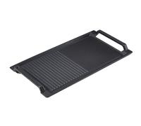 Arebos Grill Plate for Induction | 17.2 x 9 Inch Frying Plate | Cast Iron Specially for Induction Hobs | with Non-Stick Scratch Resistant Base | Semi-Ribbed & Semi-Smooth