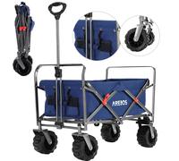 AREBOS handcart | transport cart | up to 100 kg | foldable | Blue