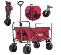 AREBOS Handcart | Transport cart | up to 100 kg | Foldable | Cart | Red