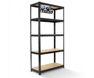 AREBOS Heavy Duty Shelving Cellar Shelving Boltless Shelving Black 180x90x40cm