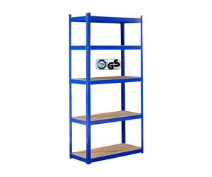 AREBOS Heavy Duty Shelving Cellar Shelving Boltless Shelving Blue 180x90x40cm