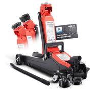 AREBOS Hydraulic Trolley Jack 2T | Flat jack with clearance height 85-385 mm | incl. 4 rubber pads | Jack for cars and motor vehicles