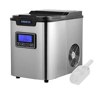 Arebos Ice Cube Maker | 12 kg / 24 h | 10-15 minutes production time | 3 ice cube sizes