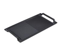 AREBOS Induction Griddle Plate 43.6x22.9 cm | Cast Iron with Matte Enamel | Two-Surface: Grill Ribs & Smooth Frying Surface, Induction Hob Compatible
