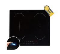 Arebos induction hob | 7200 W | 4 hobs with 2 double flex zones | 59 cm | self-sufficient | with Sensor Touch, timer, childproof lock, overheating protection, auto shut-off