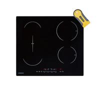 Arebos Induction Hob, Booster Function, 7200 W, 59 cm, Timer | 4 hobs flex zone, self-sufficient quick heating, with sensor touch, child lock, overheating protection, auto shutdown