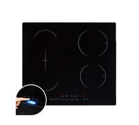 Arebos Induction Hob with Booster Function, 7200 W, 4 Hobs Flex Zone, 59 cm, Autonomous Quick Heating, with Sensor Touch, Timer, Child Lock, Overheating Protection, Auto Shut-Off