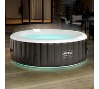 AREBOS Inflatable Hot Tub for 6 | Ø208 cm | 130 Jets | 1000L | LED | Cover Included