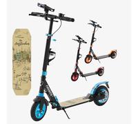AREBOS Kick Scooter City Scooter | Footboard | with pneumatic tyres | blue