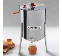 AREBOS Manual Honey Extractor HS 4 Combs Tangential Extractor Beekeeper Honey
