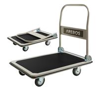 AREBOS Platform Trolley Transport Trolley Foldable Hand Trolley Foldable 150kg